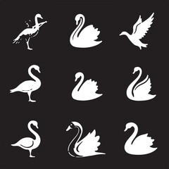 create a kinds of Animals logos collection. Animal logo set. Isolated silhouette with white background