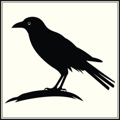 Fototapeta premium Silhouette of Crow, Dark Bird