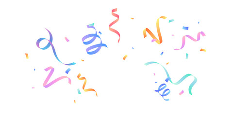 Colorful confetti background vector illustration for festival decoration.