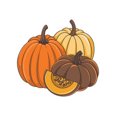 pumpkin on a white background