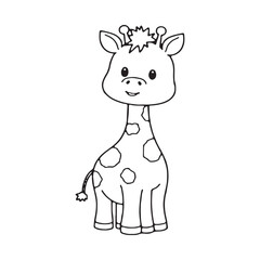 Fototapeta premium coloring page giraffe