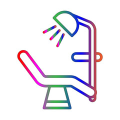Dental light line gradient icon