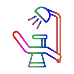 Chair line gradient icon