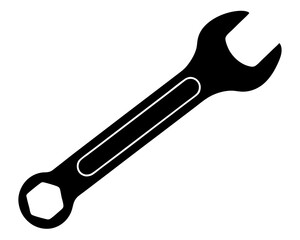 Mechanic Wrench silhouette vector illustration