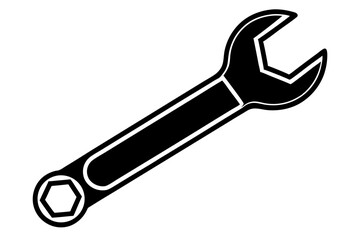 Mechanic Wrench silhouette vector illustration