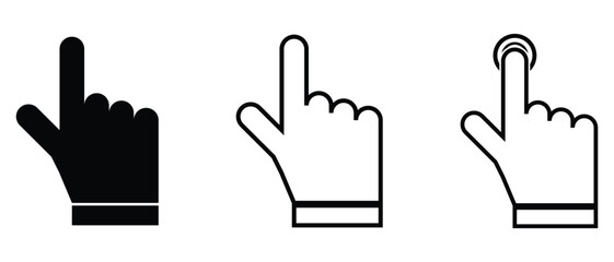 hand cursor icon, vector illustration