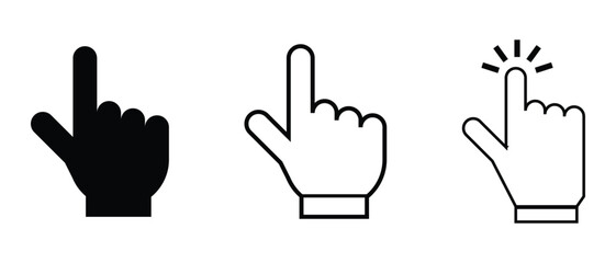 hand cursor icon, vector illustration