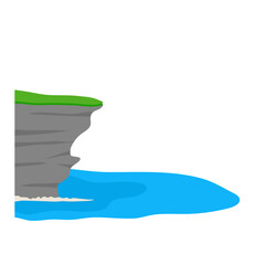 Cliffs of moher. Countryside panorama with cliffs. Vector illustration.