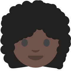 Woman with Curly Hair
