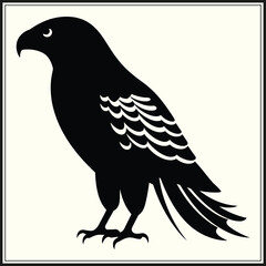 Fototapeta premium Falcon Silhouette, Majestic Predator