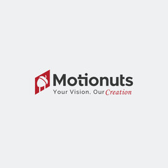 Fototapeta premium Motionuts Logo – Dynamic Branding for Motion Graphics, Video Editing, and Creative Digital Studio