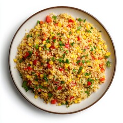 Quinoa and Corn Fiesta with Festive Colors