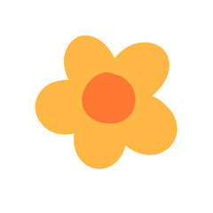 yellow flower isolated on white