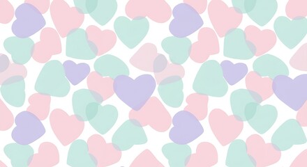 Pastel Heartfall AI Generated