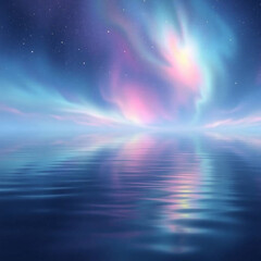 Fototapeta premium 星空を移した水面