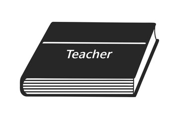 Teacher Book silhouette vector illustration