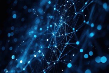 Obraz premium Abstract network of interconnected points and lines