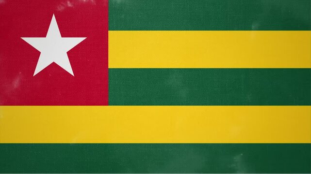 Animated Video Showing the Flag of TOGO Emerging from Nowhere