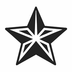 
star icon silhouette icon on white background 