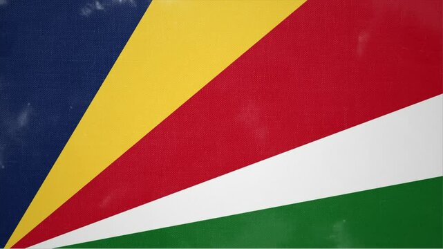 Animated Video Showing the Flag of SEYCHELLES Emerging from Nowhere