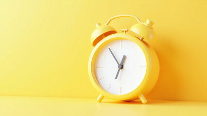 clean clock illustration ideal time management organization projects featuring simple yellow white visual