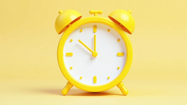 clean clock illustration ideal time management organization projects featuring simple yellow white visual