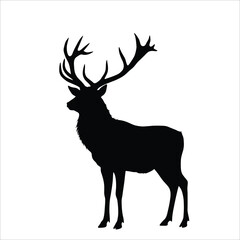 Deer Silhouette, Deer Art, Deer Clipart, Deer Vector, Deer Icon, Deer Head Silhouette, Deer Outline, Deer Shape, Deer Drawing, Deer Graphic, Buck Silhouette, Doe Silhouette, Forest Deer Art, Wildlife 