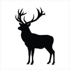 Deer Silhouette, Deer Art, Deer Clipart, Deer Vector, Deer Icon, Deer Head Silhouette, Deer Outline, Deer Shape, Deer Drawing, Deer Graphic, Buck Silhouette, Doe Silhouette, Forest Deer Art, Wildlife 