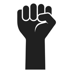 Workers' Fist silhouette vector illustration