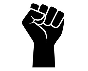 Workers' Fist icon silhouette vector illustration