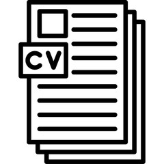 Curriculum Vitae Icon Vector Element