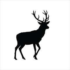 Deer Silhouette, Deer Art, Deer Clipart, Deer Vector, Deer Icon, Deer Head Silhouette, Deer Outline, Deer Shape, Deer Drawing, Deer Graphic, Buck Silhouette, Doe Silhouette, Forest Deer Art, Wildlife 