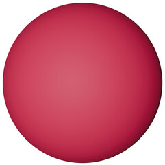 3D Red Glossy Sphere Isolated