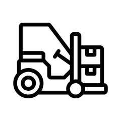 forklift line icon