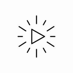 Play shine bright icon vector sign