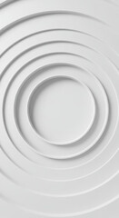 Obraz premium Serene White Circles: Abstract Minimalist Design for Backgrounds, Textures, & Modern Aesthetics - Geometric Pattern, Clean Elegance