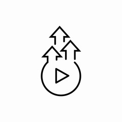 Fast forward play button icon vector sign