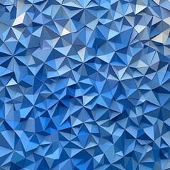 Fototapeta premium Abstract Blue Low Polygonal Background 3D Geometric Texture Triangular Pattern