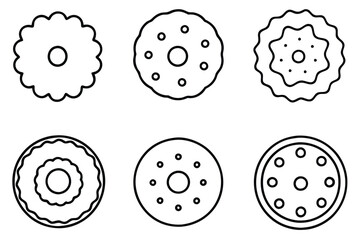 Jammie Dodger Line Art Detailed Sketch of Classic Biscuit Design