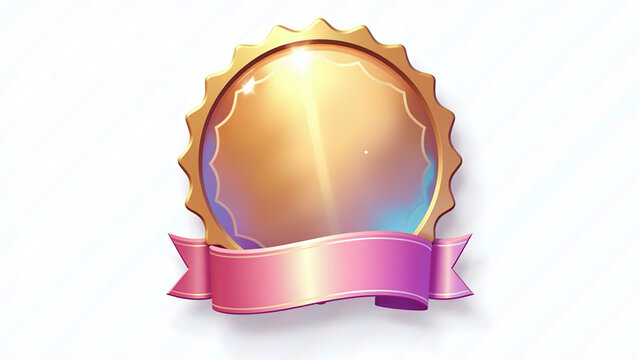 award icon iridescent colors ideal digital designs featuring isolated white