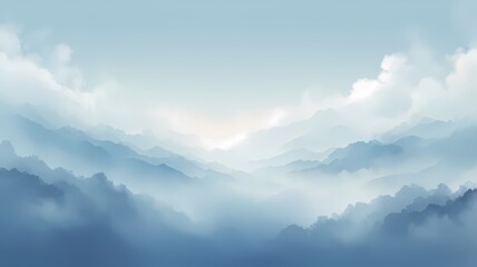 Obraz premium A misty sky-inspired gradient background, transitioning from pale blue to white