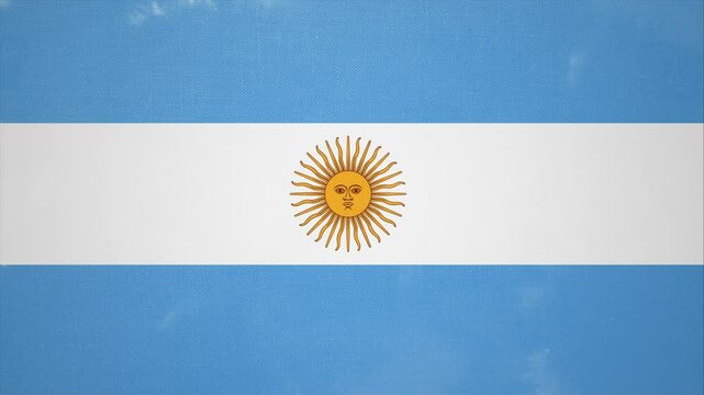 Animated Video Showing the Flag of ARGENTINA Emerging from Nowhere
