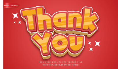Thankyou text effect comic style