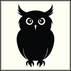 Fototapeta premium Owl Silhouette, Night Watcher