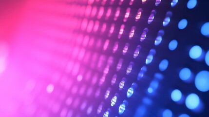 Abstract pink and blue LED light dots background.