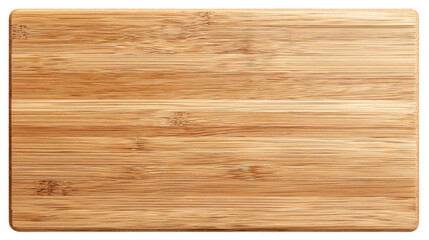 isolated transparent Background. smooth bamboo cutting board with natural grain pattern, perfect for kitchen use