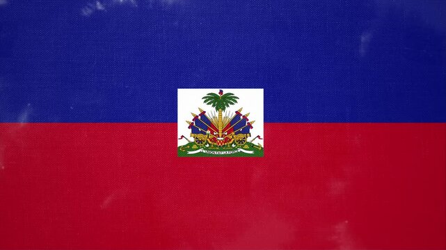 Animated Video Showing the Flag of HAITI Emerging from Nowhere