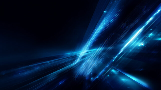 abstract blue and white background, Abstract Blue Light Rays And Fog On A Dark Floor Background Image