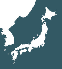 Black and white outline map of Japan, featuring all major islands with clear borders. Editable vector format, perfect for education, presentations, infographics, and customizable design work.