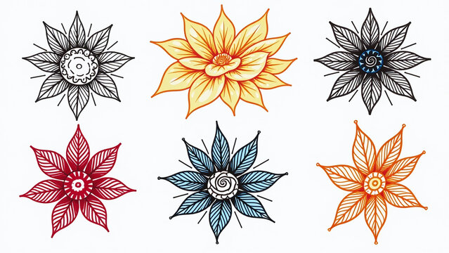 colorful ink line graphics unique shapes textures graphic design